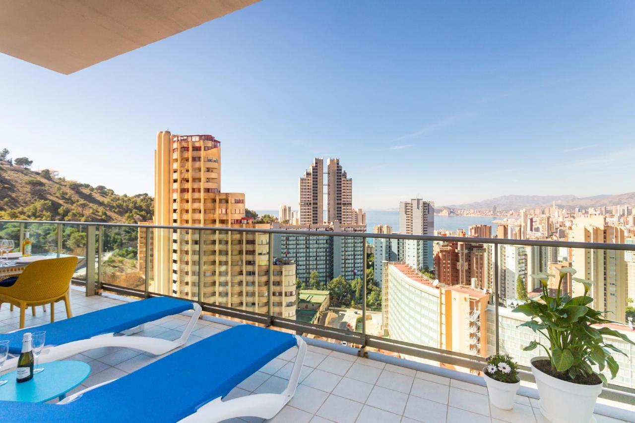 Skyline 10 Gran Terraza Privada Con Vistas Espectaculares Apartment Benidorm Bagian luar foto