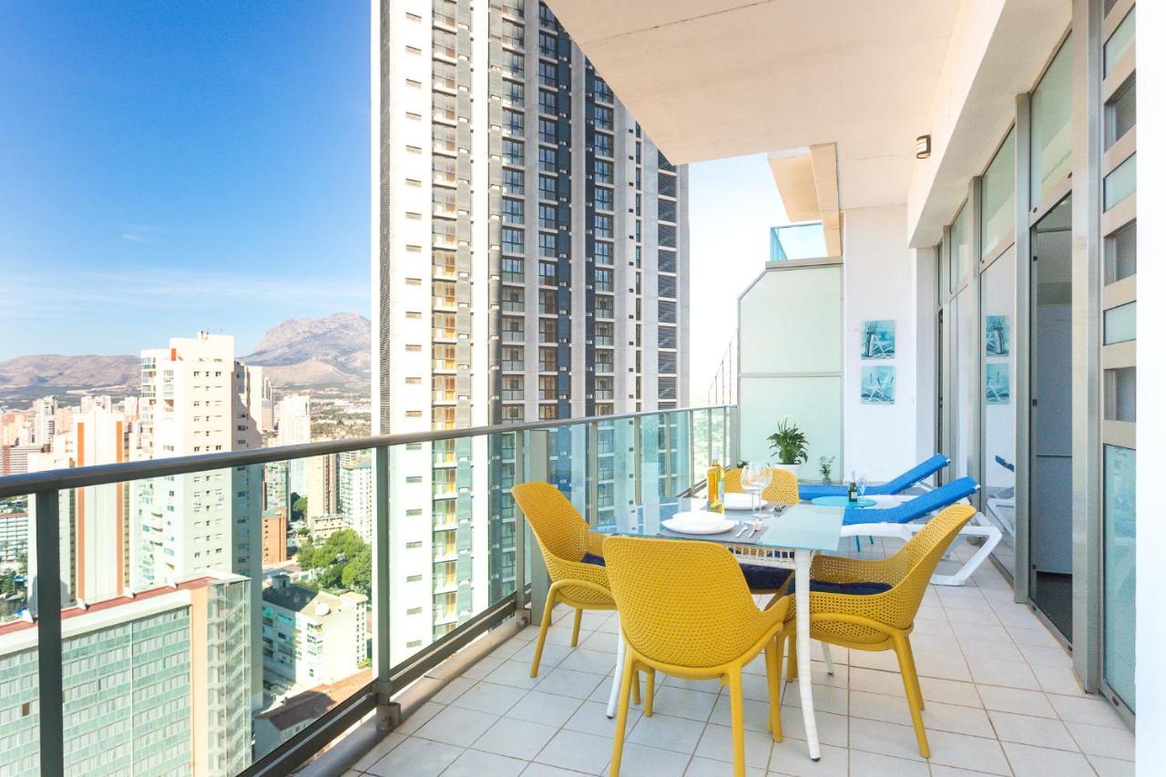 Skyline 10 Gran Terraza Privada Con Vistas Espectaculares Apartment Benidorm Bagian luar foto