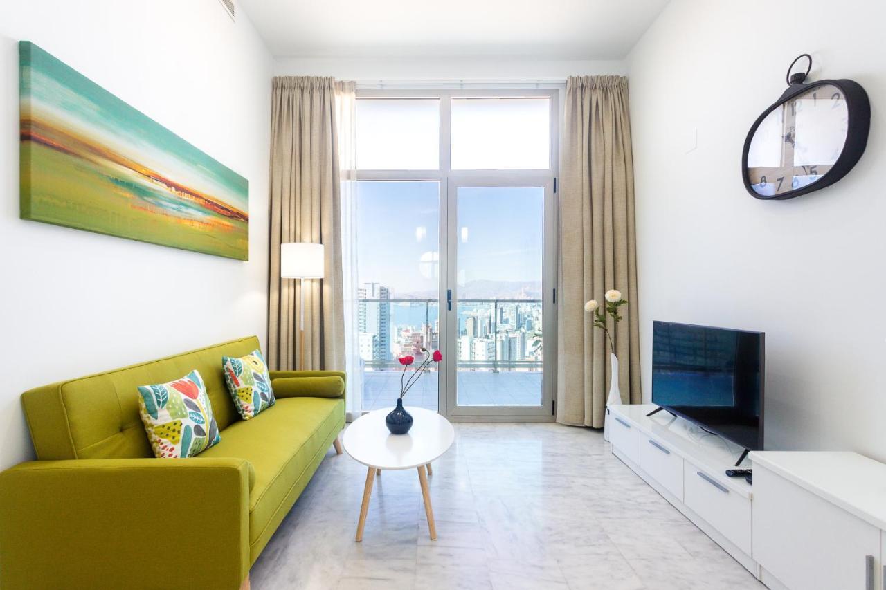 Skyline 10 Gran Terraza Privada Con Vistas Espectaculares Apartment Benidorm Bagian luar foto