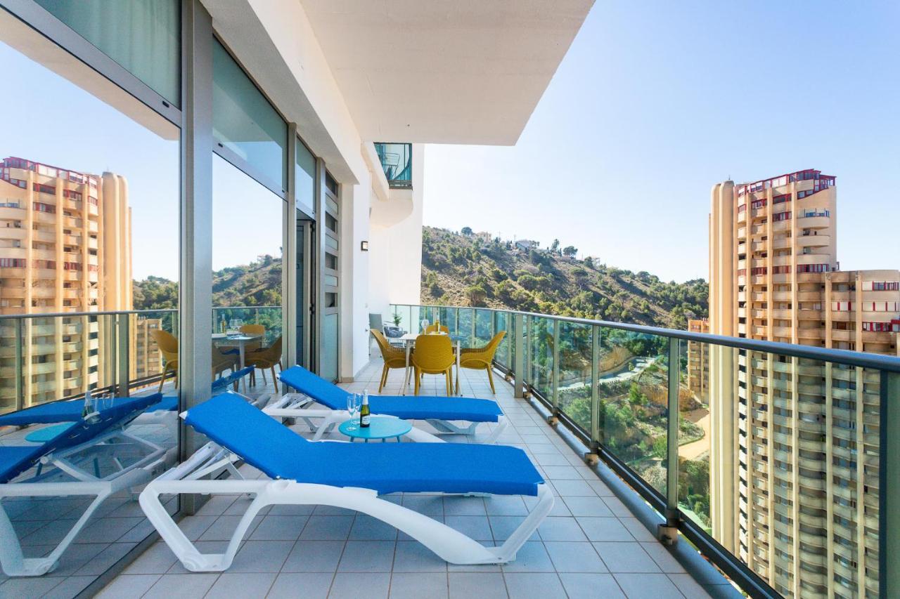 Skyline 10 Gran Terraza Privada Con Vistas Espectaculares Apartment Benidorm Bagian luar foto
